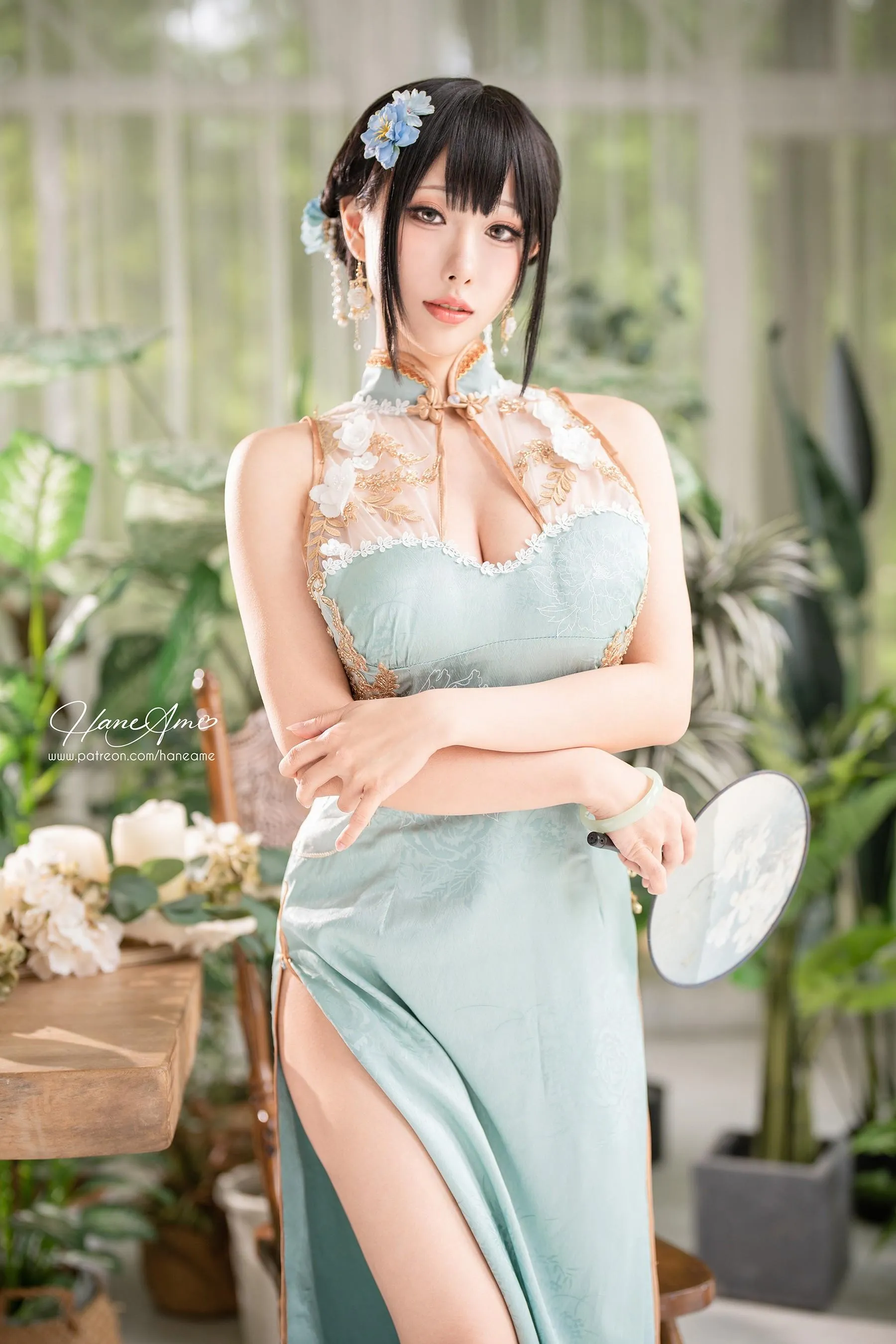 雨波_HaneAme – NO.192.2023年06月新品订阅4套视频-Original Jade Qipao [32P]插图8